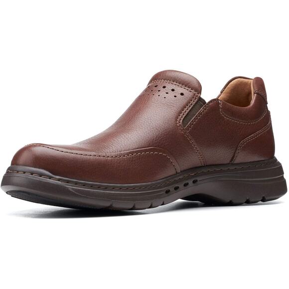 NWT Clarks Men’s Un Brawley Step Loafer Mahogany Leather Size 11.5 main image 4
